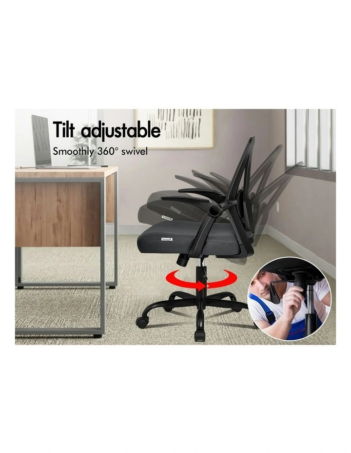 Tilt Adjustable Mid Back Mesh Office Chair in Dark Grey image 6