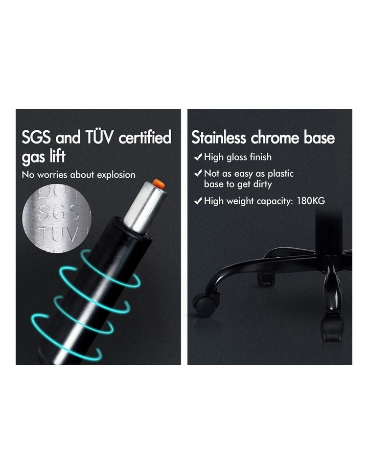 Tilt Adjustable Mid Back Mesh Office Chair in Dark Grey image 7