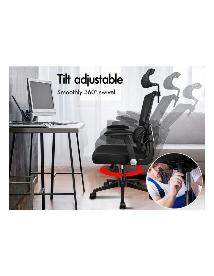 Ergonomic Computer Mesh Office Chair in Black image 7