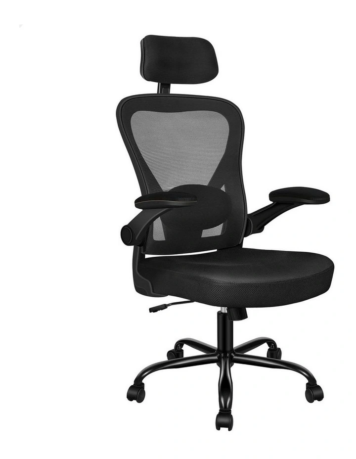 Executive Fabric Tilt Mesh Office Chair in Black image 1