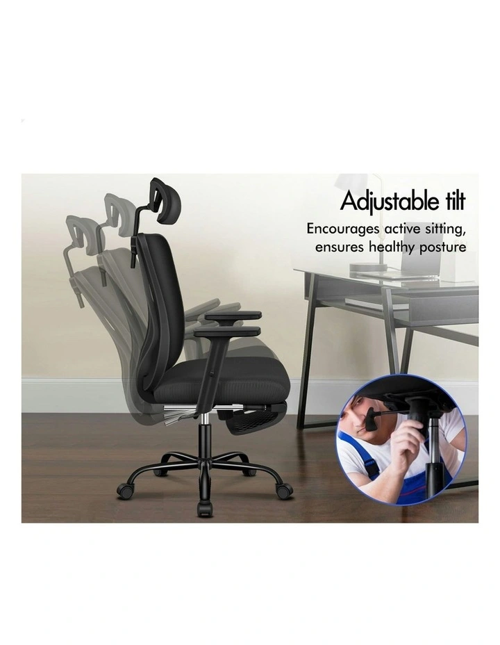 Ergonomic Executive Mesh Office Chair in All Black image 5