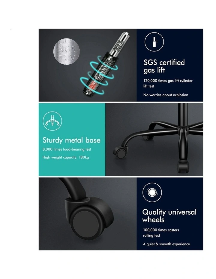 Ergonomic Executive Mesh Office Chair in All Black image 7