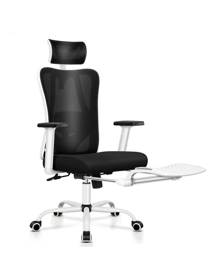 Ergonomic Executive Mesh Office Chair in Black White image 1