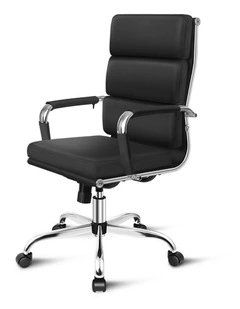 Ergonomic Padded High Back Executive Office Chair in Black