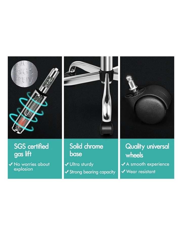 Ergonomic Padded Mid Back Executive Office Chair in White image 7