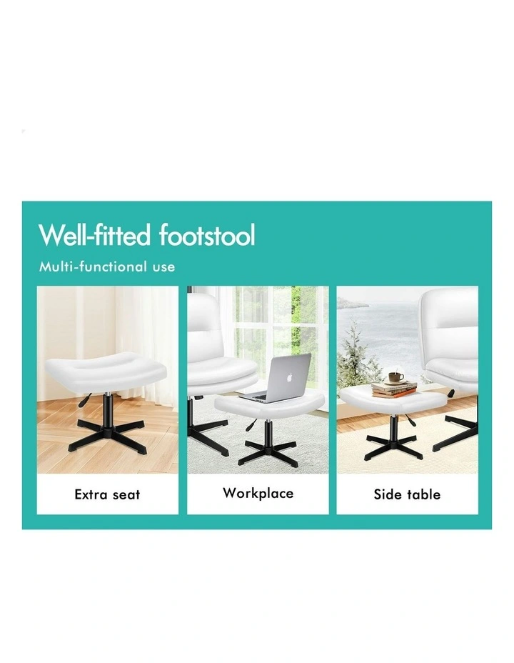 Ergonomic Padded High Back Executive Office Chair in White image 5