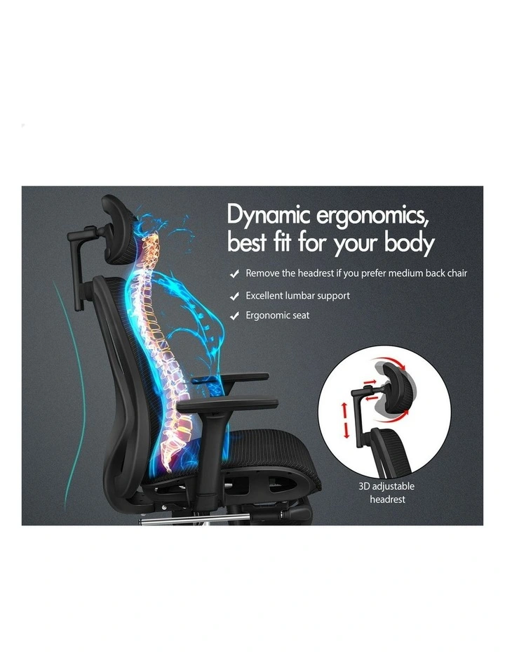 Ergonomic Executive Mesh Office Chair in Black image 2