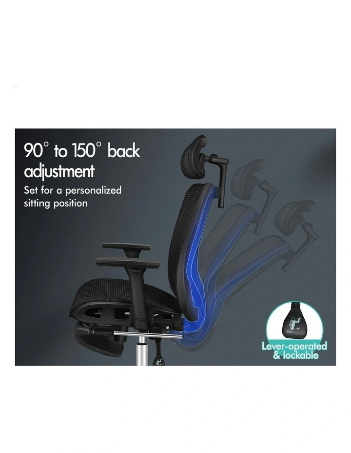 Ergonomic Executive Mesh Office Chair in Black image 6