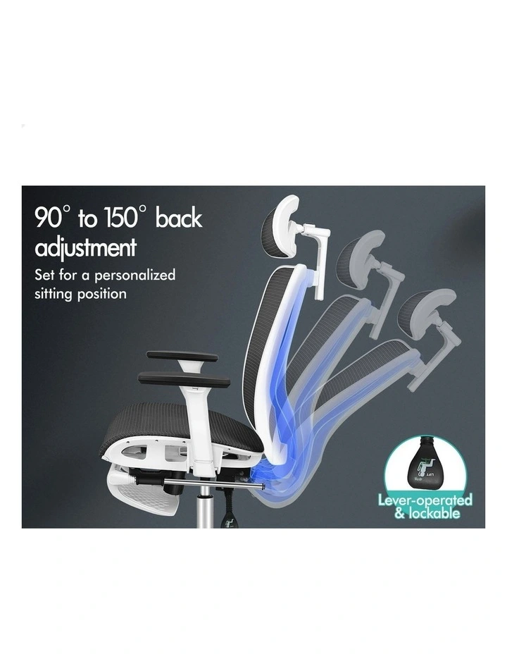 Ergonomic Executive Mesh Office Chair in Black image 6