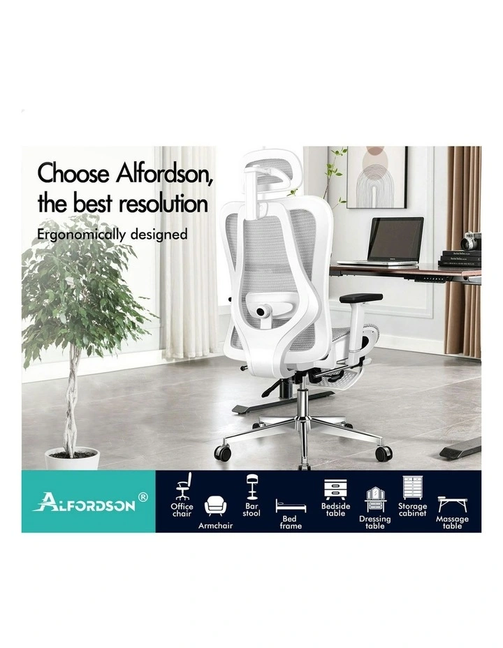 Ergonomic Executive Mesh Office Chair in Grey image 2