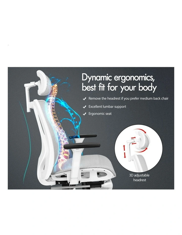 Ergonomic Executive Mesh Office Chair in Grey image 3