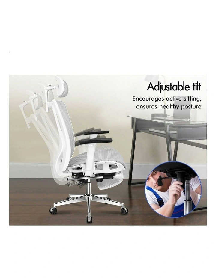 Ergonomic Executive Mesh Office Chair in Grey image 5