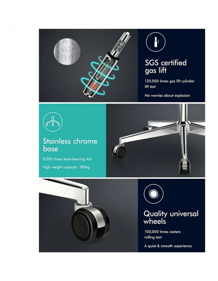 Ergonomic Executive Mesh Office Chair in Grey image 7