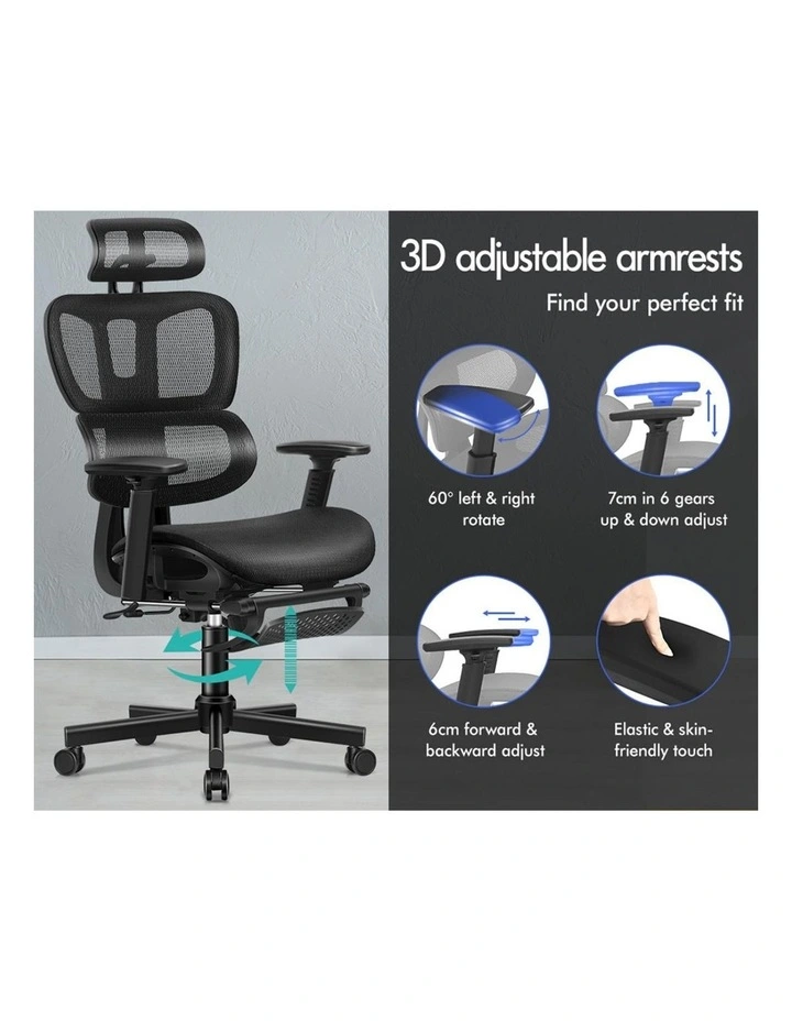 Mesh Executive Ergonomic Office Chair in Black image 4