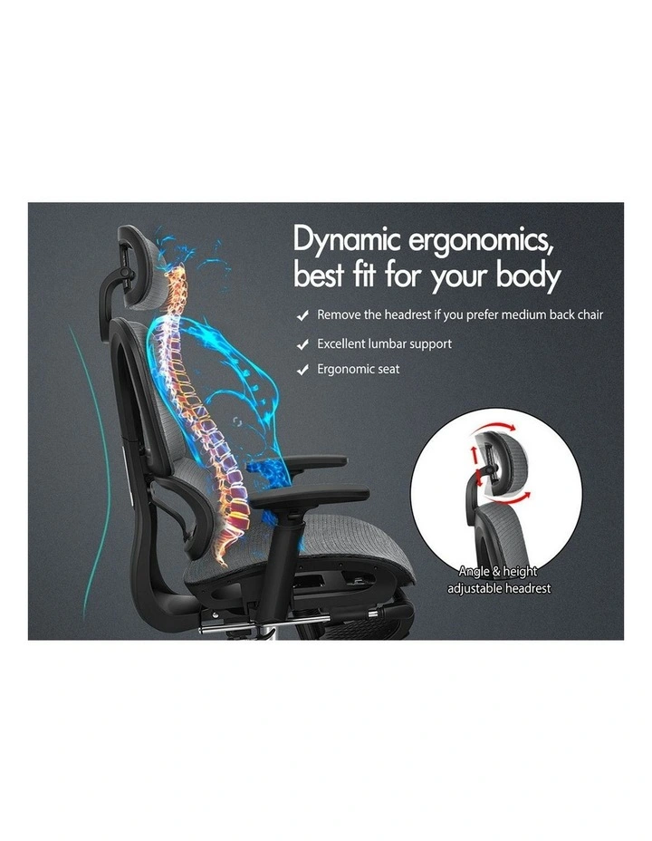 Mesh Executive Ergonomic Office Chair in Grey image 3