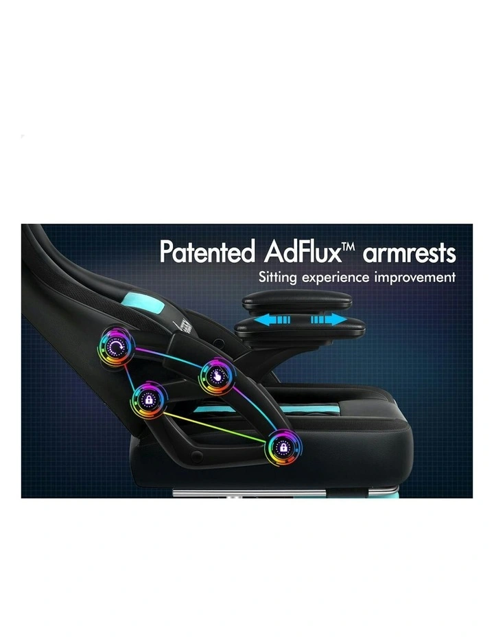 Office Massage 12 RGB LED Computer Leather Gaming Chair in Multi image 2