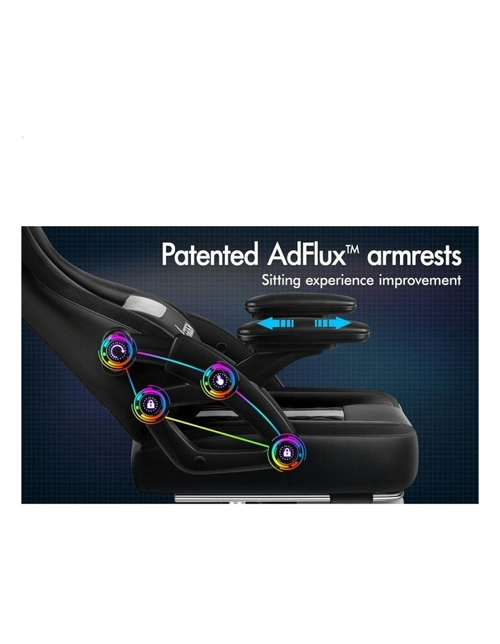 Office Massage 12 RGB LED Computer Leather Gaming Chair in Multi image 2