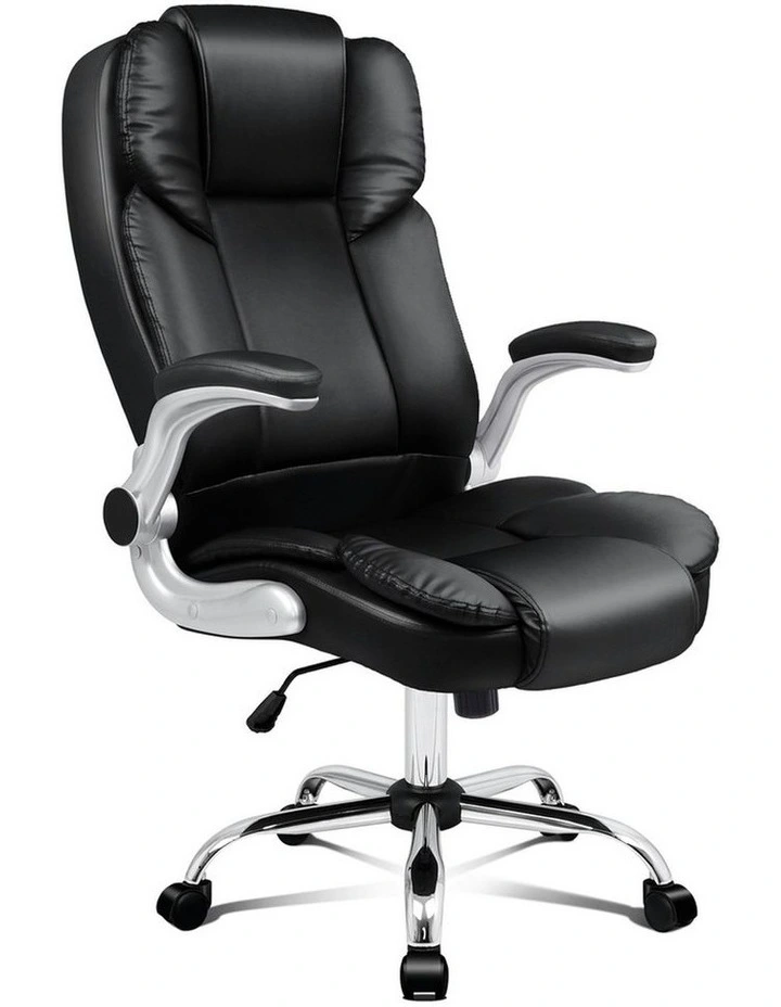 Executive Leather Seat Office Chair in Black image 1