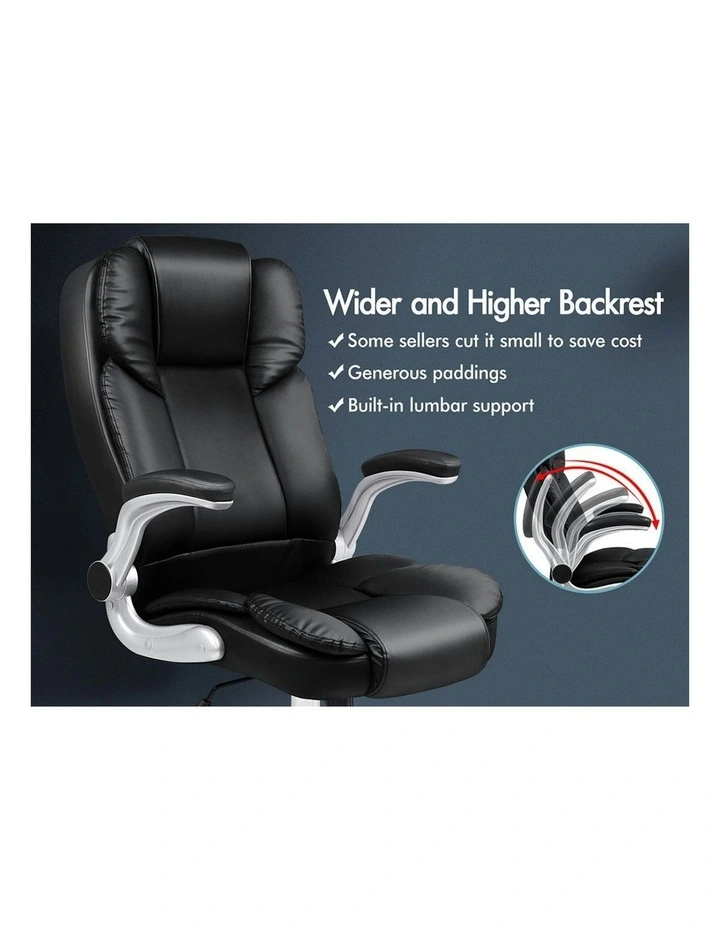 Executive Leather Seat Office Chair in Black image 2