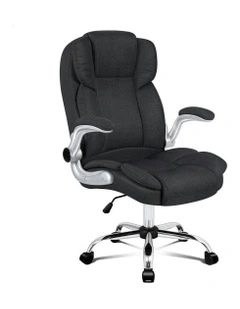 Executive Computer Gaming Racer Fabric Work Seat Office Chair in Black