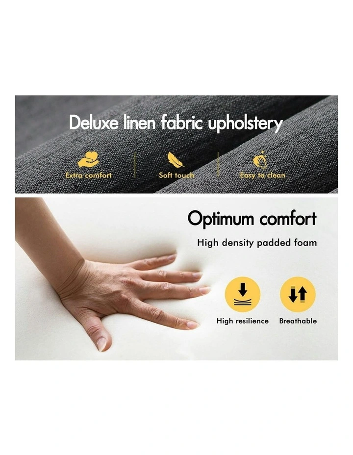 Wooden Fabric Seat Office Chair in Kendra Grey image 4