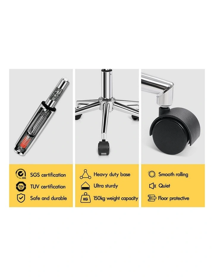 Wooden Leather Seat Kendra Office Chair in Black image 6