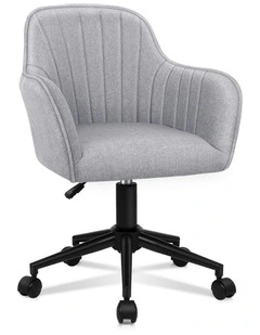 Armchair Alvis Office Chair in Fabric Light Grey