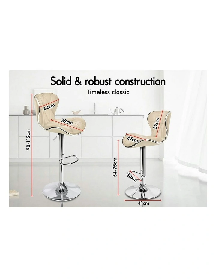 Bar Stools in Beige image 6