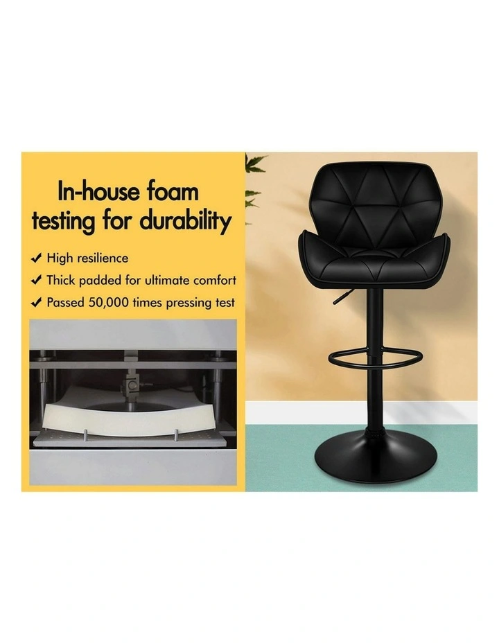 Rhombus Bar Stools in All Black image 4