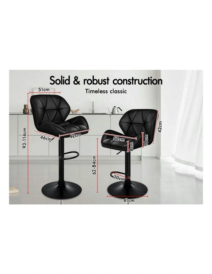 Rhombus Bar Stools in All Black image 7