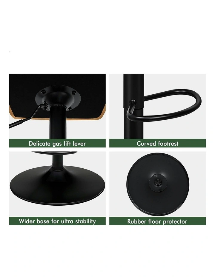 Vintage Leather Bar Stools in Brown image 6