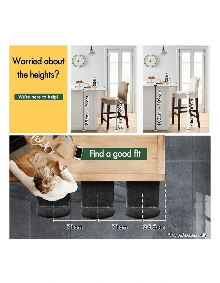 Leather Bar Stools in Grey image 2