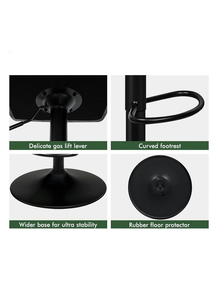 Leather Bar Stools in Grey image 7