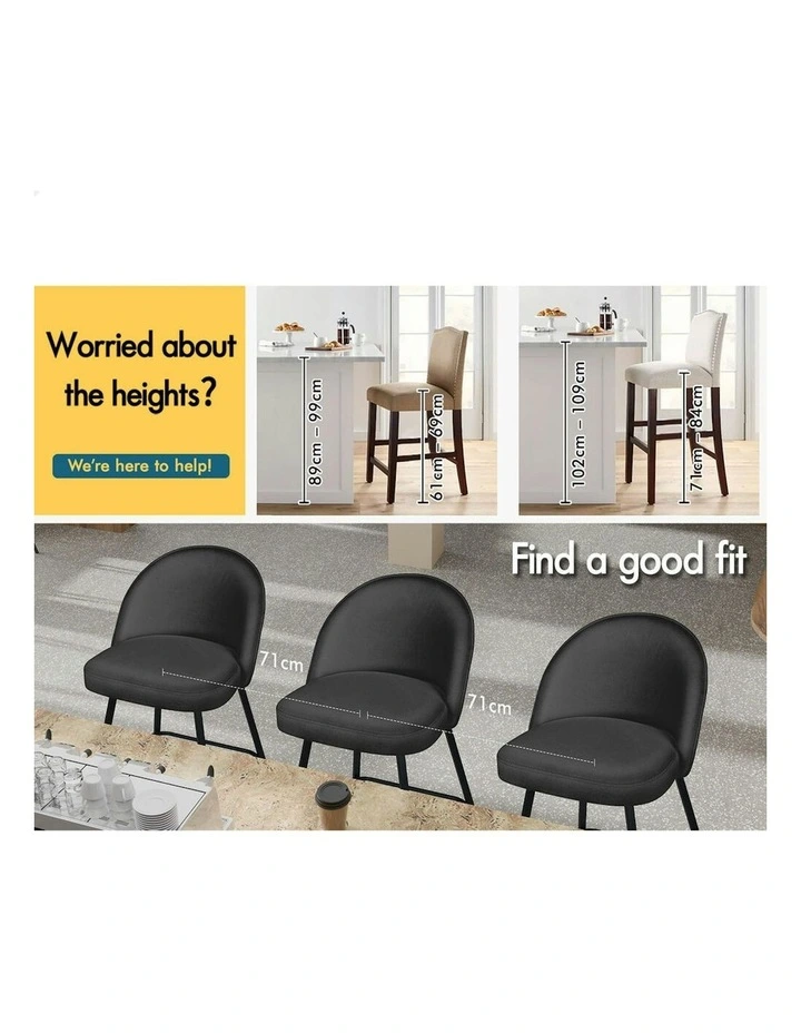 Bar Stools in Dark Grey image 3