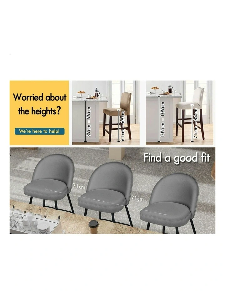 Bar Stools in Grey image 3