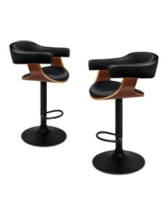 Wooden Bar Stool in Black