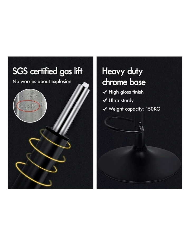 Wooden Bar Stool in Black image 4