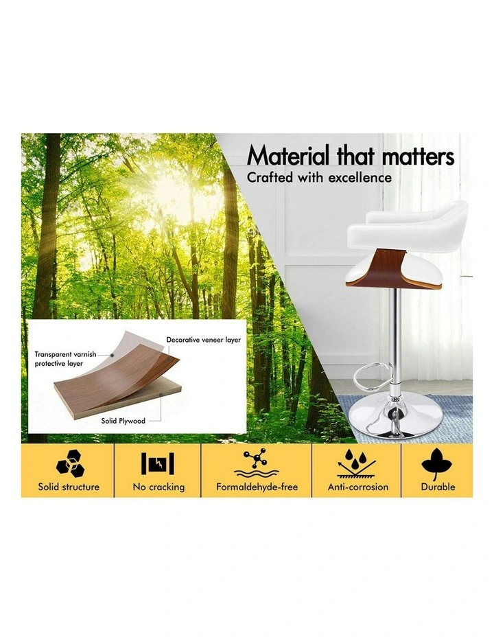 Bar Stool in White image 4