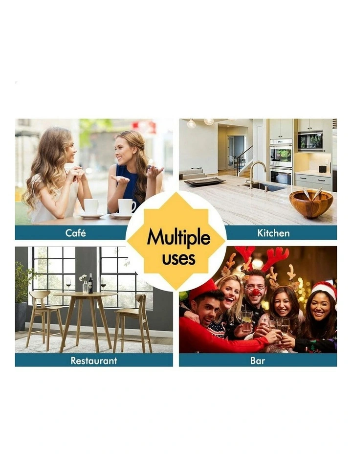 Wooden Linen Fabric Ramiro Kitchen Swivel Bar Stool Set Of 2 in Black image 2