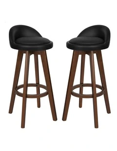 Wooden Bar Stools Set Of 2 in Multi