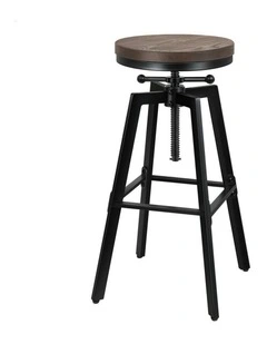 Retro Kitchen Vintage Bar Stool x1 in Black