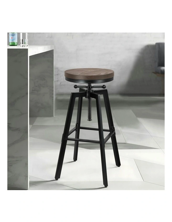 Retro Kitchen Vintage Bar Stool x1 in Black image 2