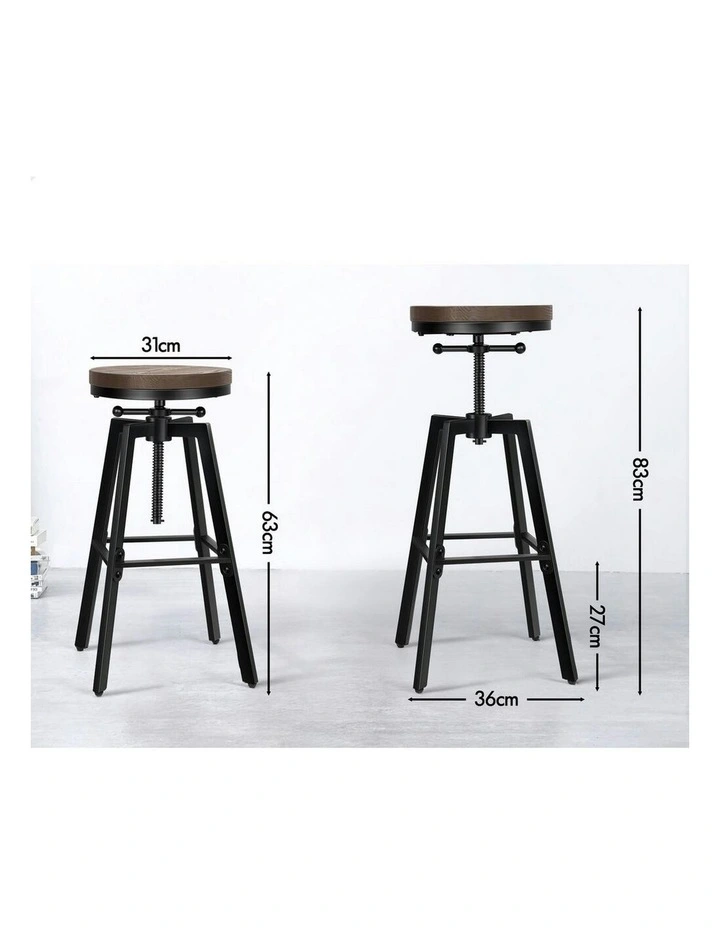 Retro Kitchen Vintage Bar Stool x1 in Black image 6