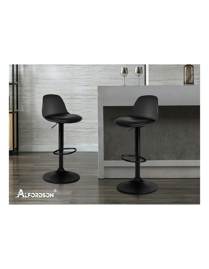 Bar Stools Set Of 2 in Black image 4