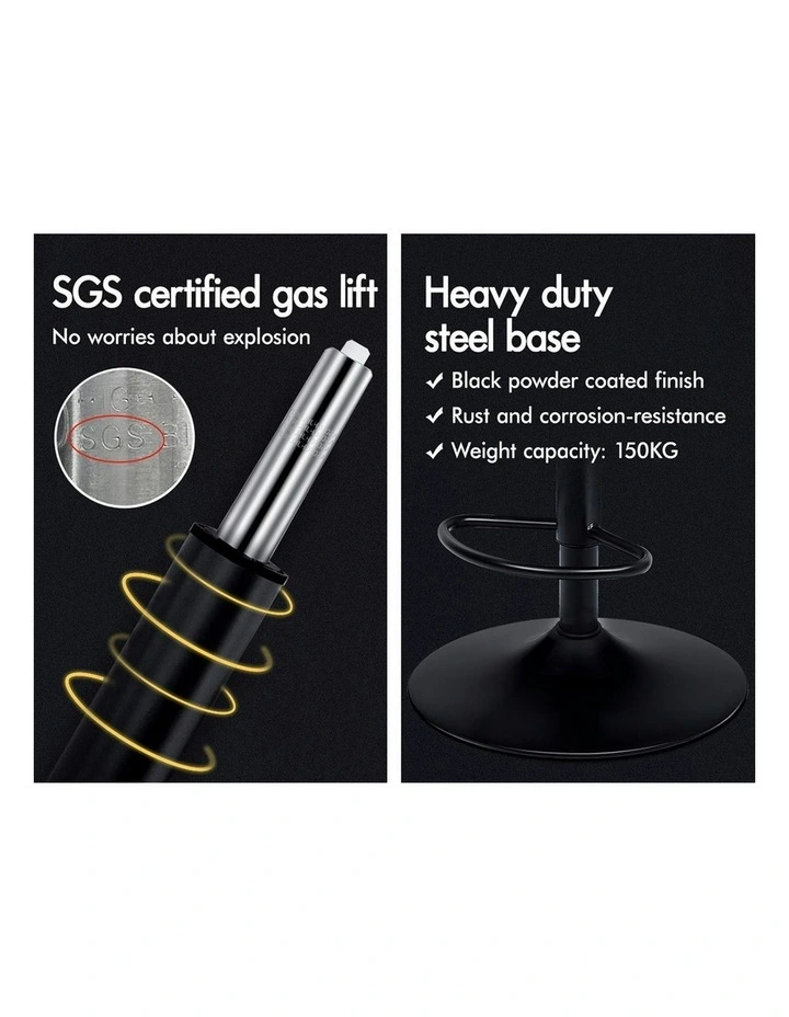 Bar Stools Set Of 2 in Black image 5