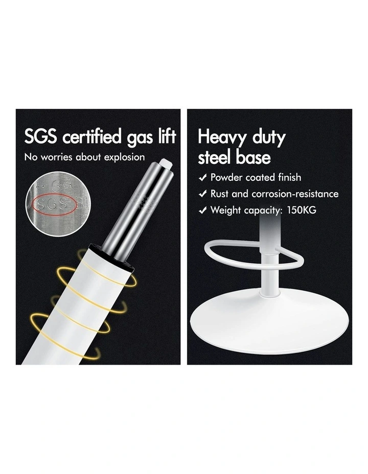 Bar Stools Set Of 2 in White image 4