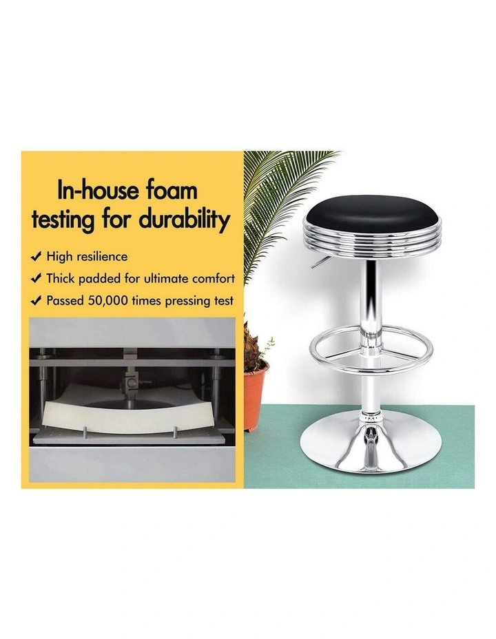 Backless Swivel Bar Stools Set Of 2 in Multi image 5