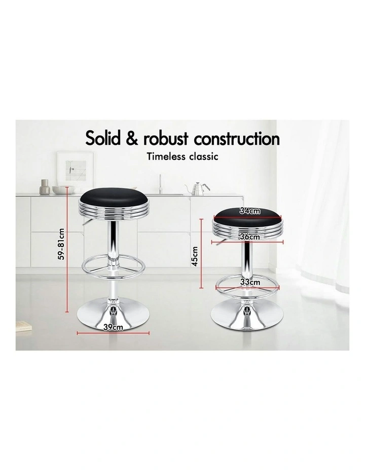 Backless Swivel Bar Stools Set Of 2 in Multi image 6