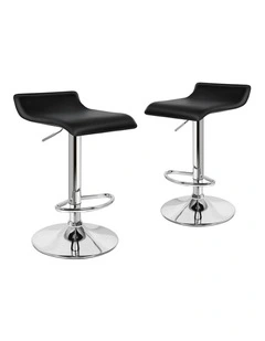 Kitchen Swivel Bar Stools Set Of 2 in Black Saxton