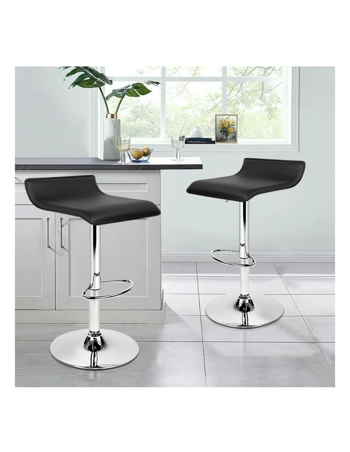 Kitchen Swivel Bar Stools Set Of 2 in Black Saxton image 2